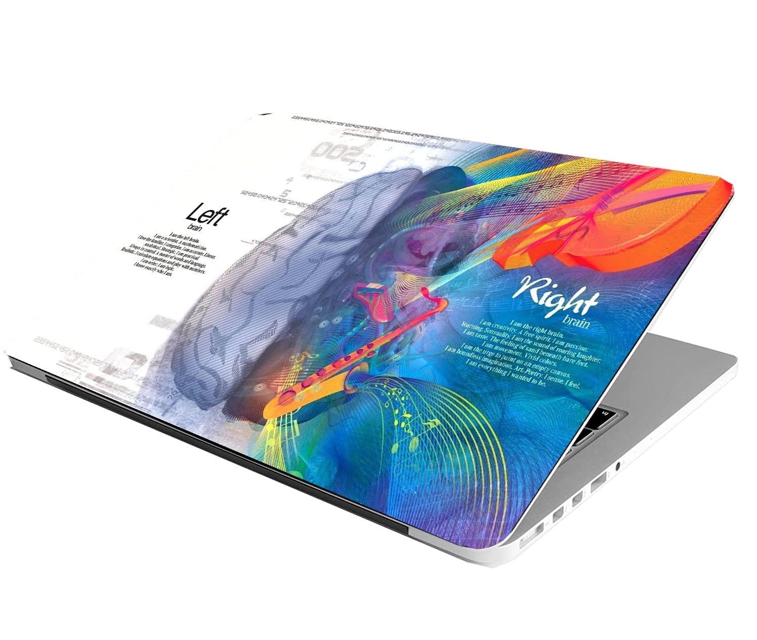 Full Laptop Skin Bubble-Free HD Quality Sticker for Laptops Upto 15.6" Compatible with Apple/Dell/HP/Lenovo/Acer/Asus/Sony (Dustproof|Waterproof|Scratchproof|Reusable)-Left BL FL ANM6