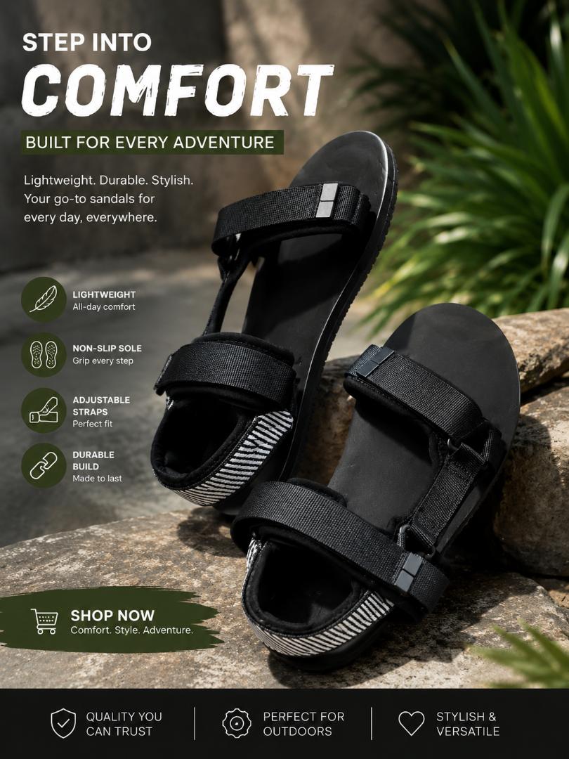 Men's Sandals Man Anti-Slip Sandals Durable Fashion Beach Shoes Inside and Outside Birthday Household boy Sandals shoes