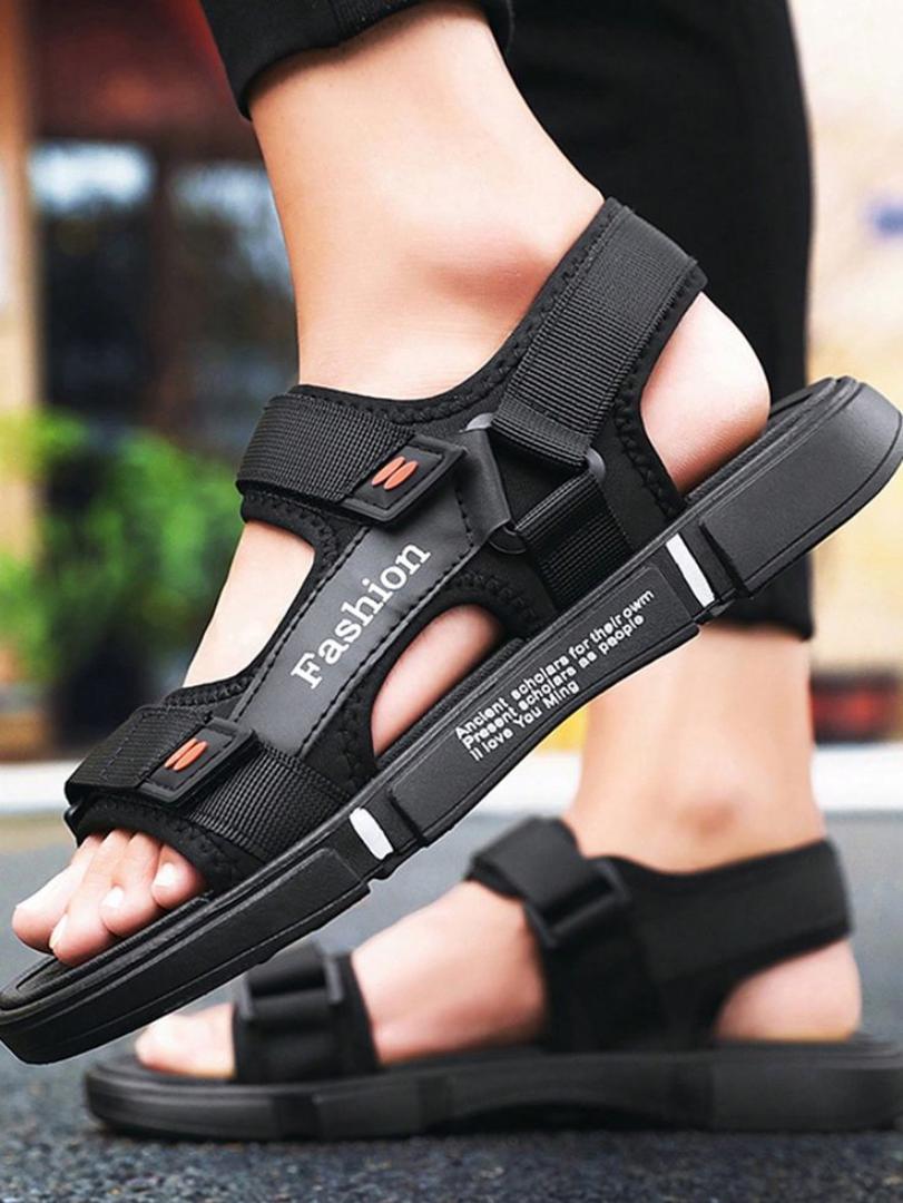 Men'S Shoes Sandals New Student Korean Style Trendy Sandals, Beach Shoes, Sports Open-Toe Slippers, Non-Slip Casual Sandals For Outer Wear