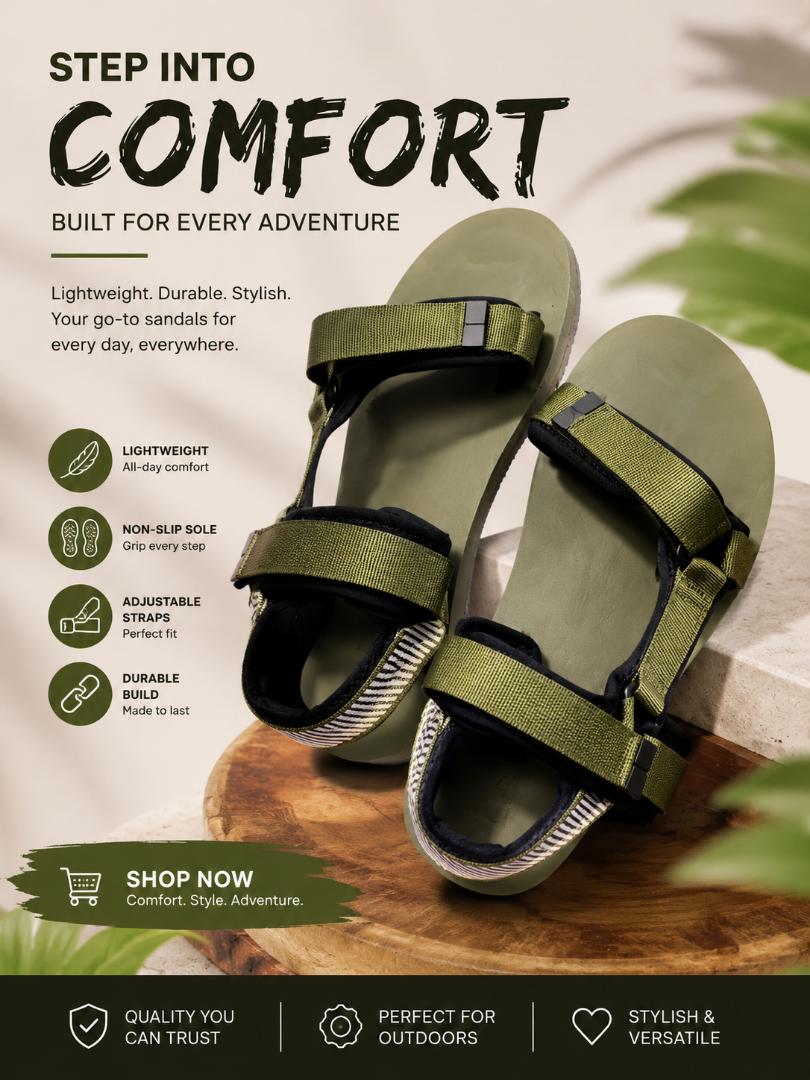 Men's Sandals Man Anti-Slip Sandals Durable Fashion Beach Shoes Inside and Outside Birthday Household boy Sandals shoes