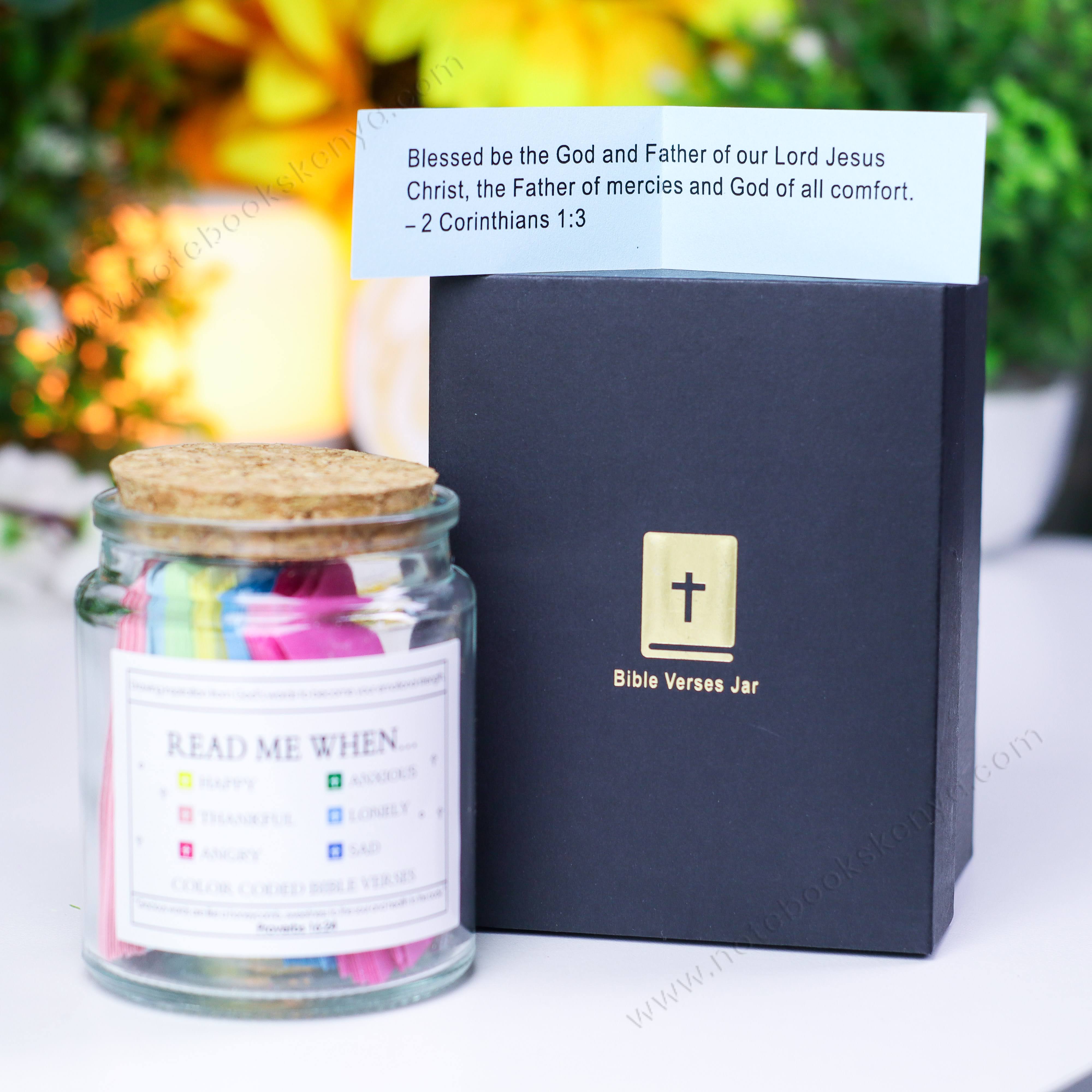 Color-Coded Bible Verses Jar Gift Set – Bible Scripture Cards for Daily Encouragement, Christian Gift for Women & Friends, Devotional & Faith Inspiration Kit
