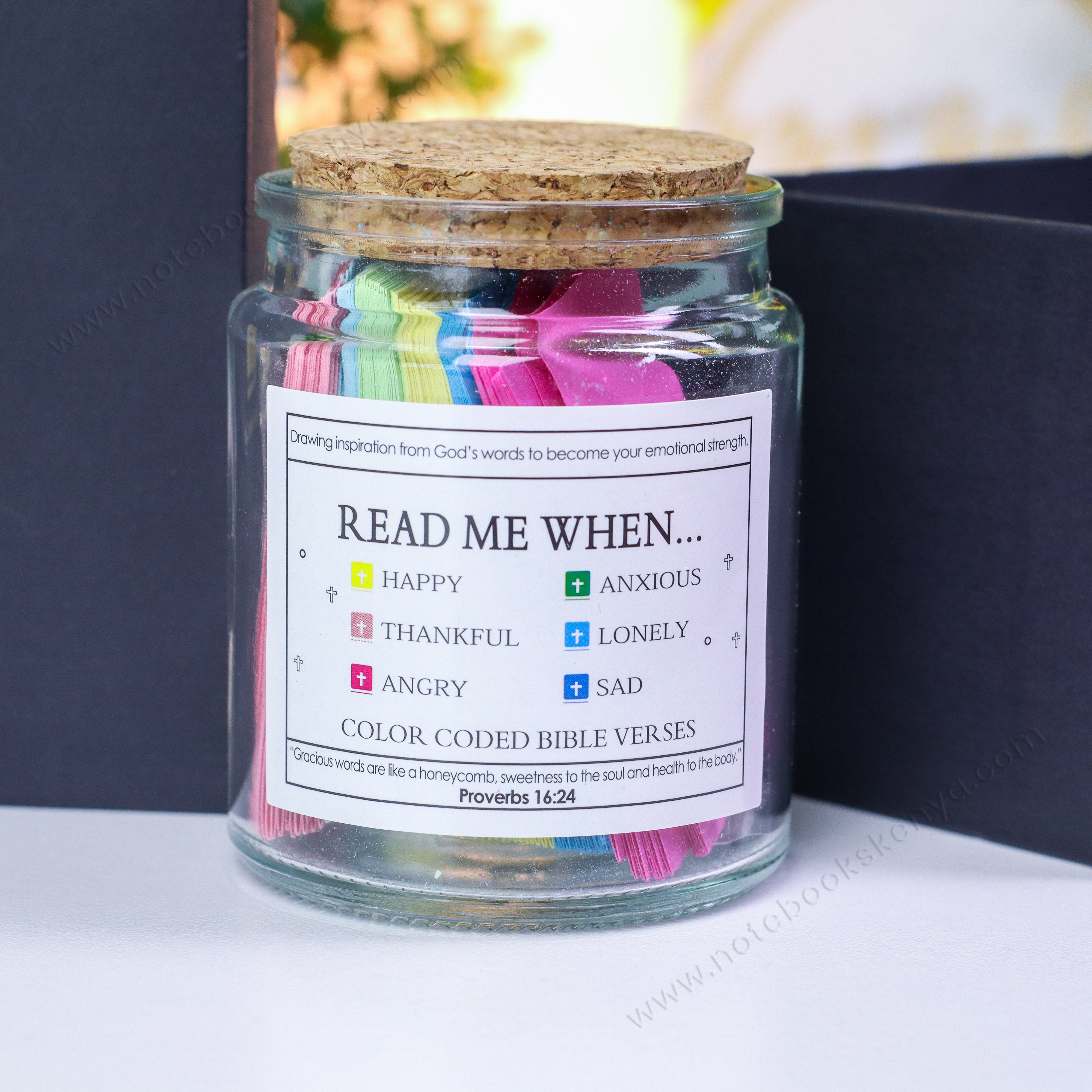 Color-Coded Bible Verses Jar Gift Set – Bible Scripture Cards for Daily Encouragement, Christian Gift for Women & Friends, Devotional & Faith Inspiration Kit