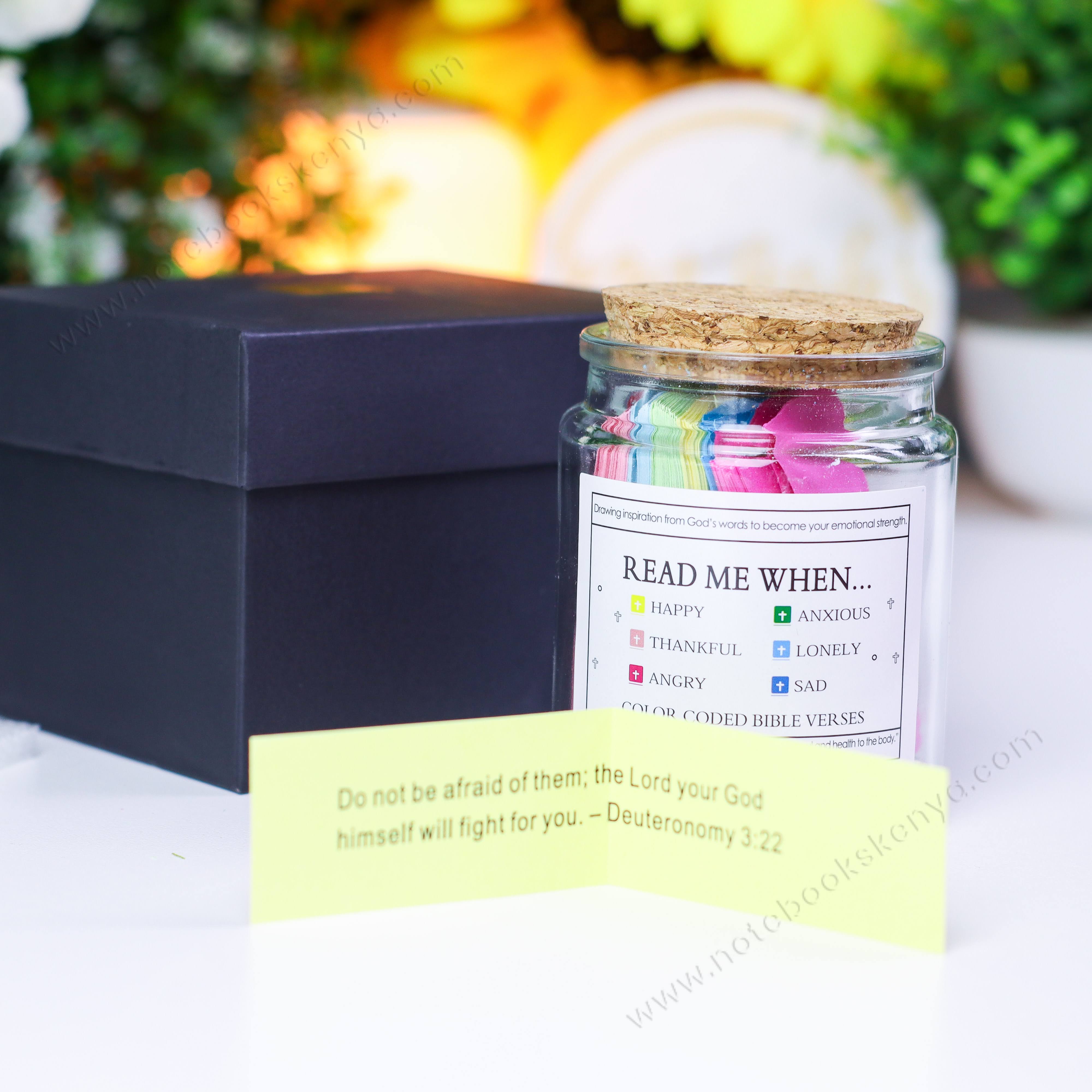 Color-Coded Bible Verses Jar Gift Set – Bible Scripture Cards for Daily Encouragement, Christian Gift for Women & Friends, Devotional & Faith Inspiration Kit