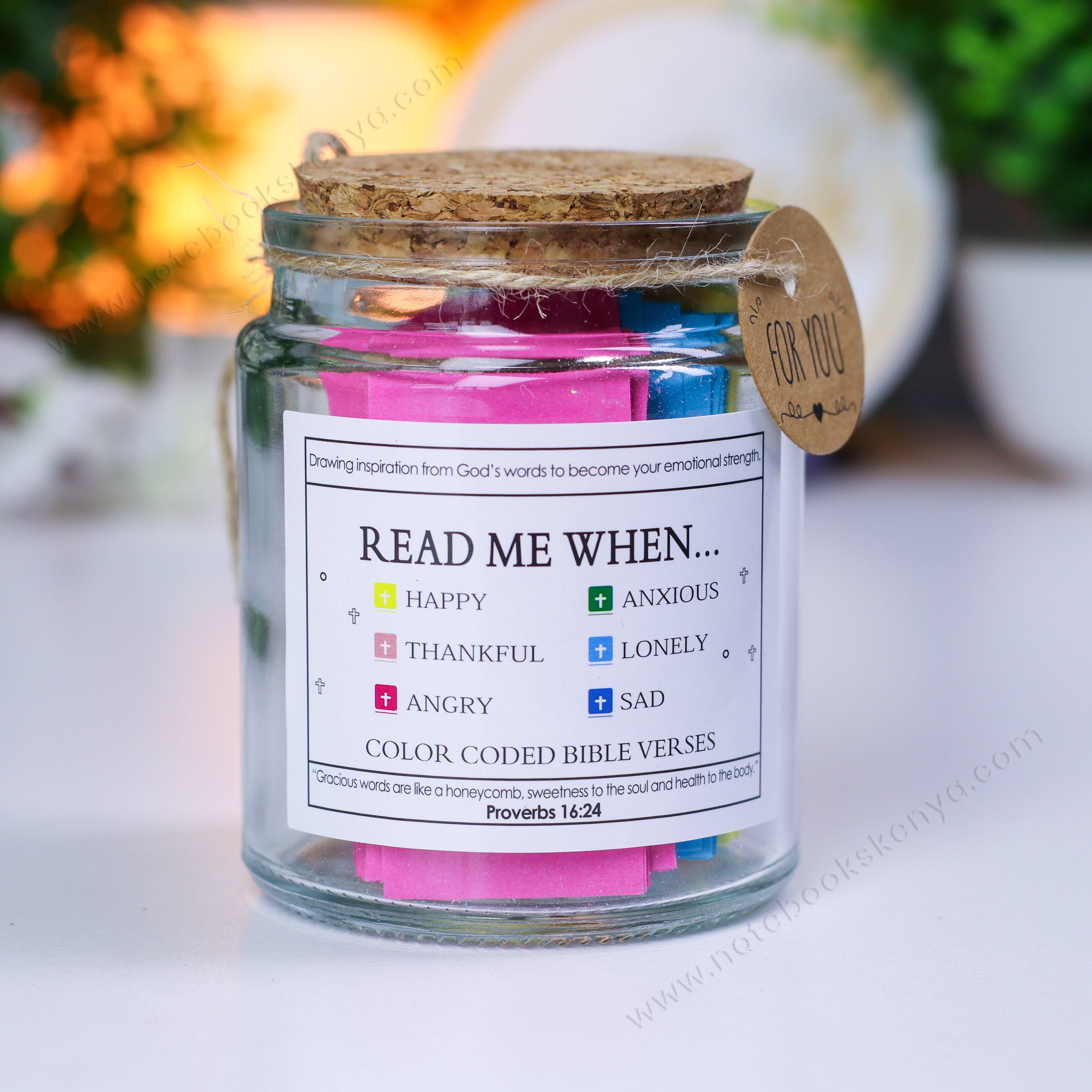 Color-Coded Bible Verses Jar Gift Set – Bible Scripture Cards for Daily Encouragement, Christian Gift for Women & Friends, Devotional & Faith Inspiration Kit