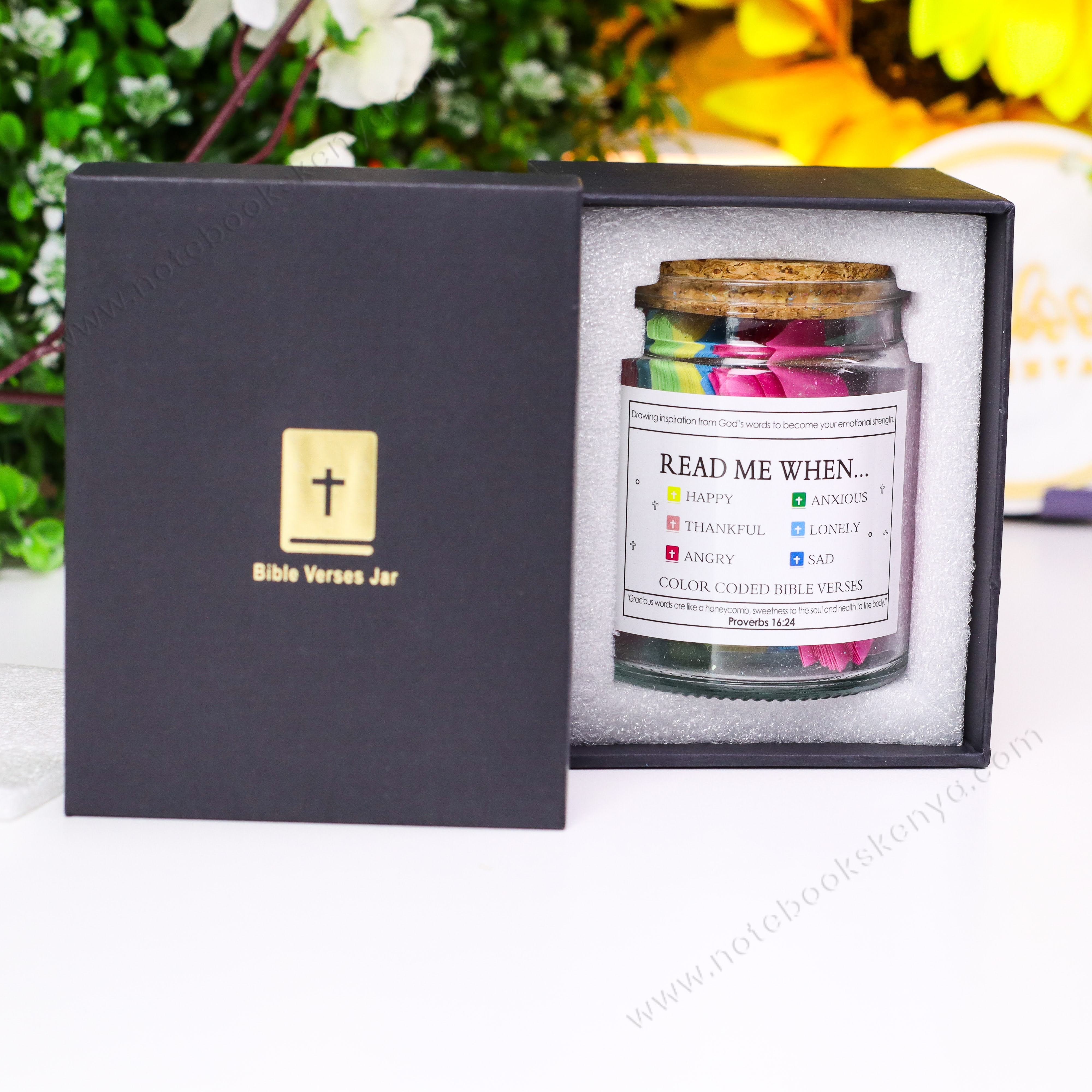 Color-Coded Bible Verses Jar Gift Set – Bible Scripture Cards for Daily Encouragement, Christian Gift for Women & Friends, Devotional & Faith Inspiration Kit