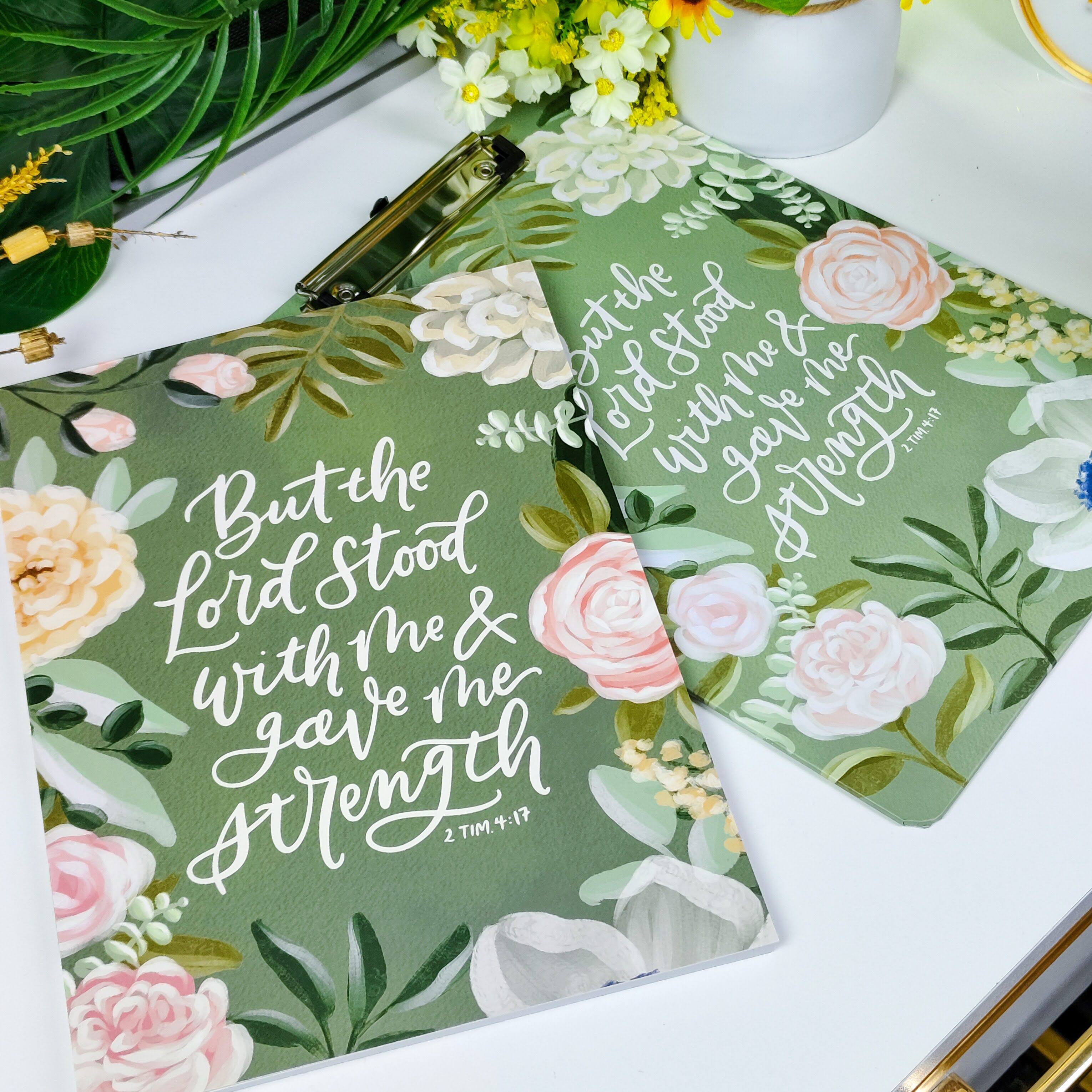 But the Lord Stood with Me and Gave Me Strength” Clipboard with NotepadGift for Women, Girls and Ladies Unique Birthday, Anniversary and Wedding Gift.