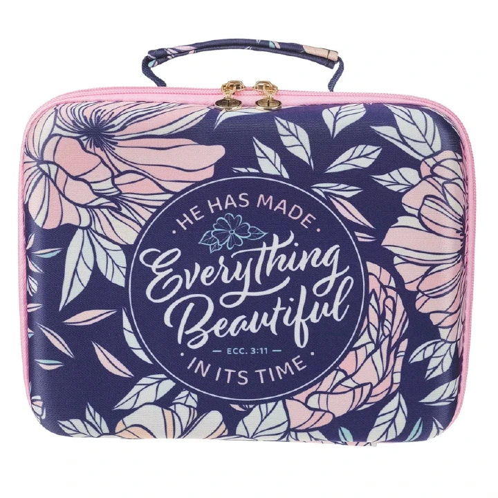 He Has Made Everything Beautiful in Its Time Hardcover Organizer Bible Case Bag Gift for Women, Girls and Ladies Unique Birthday, Anniversary and Wedding Gift.