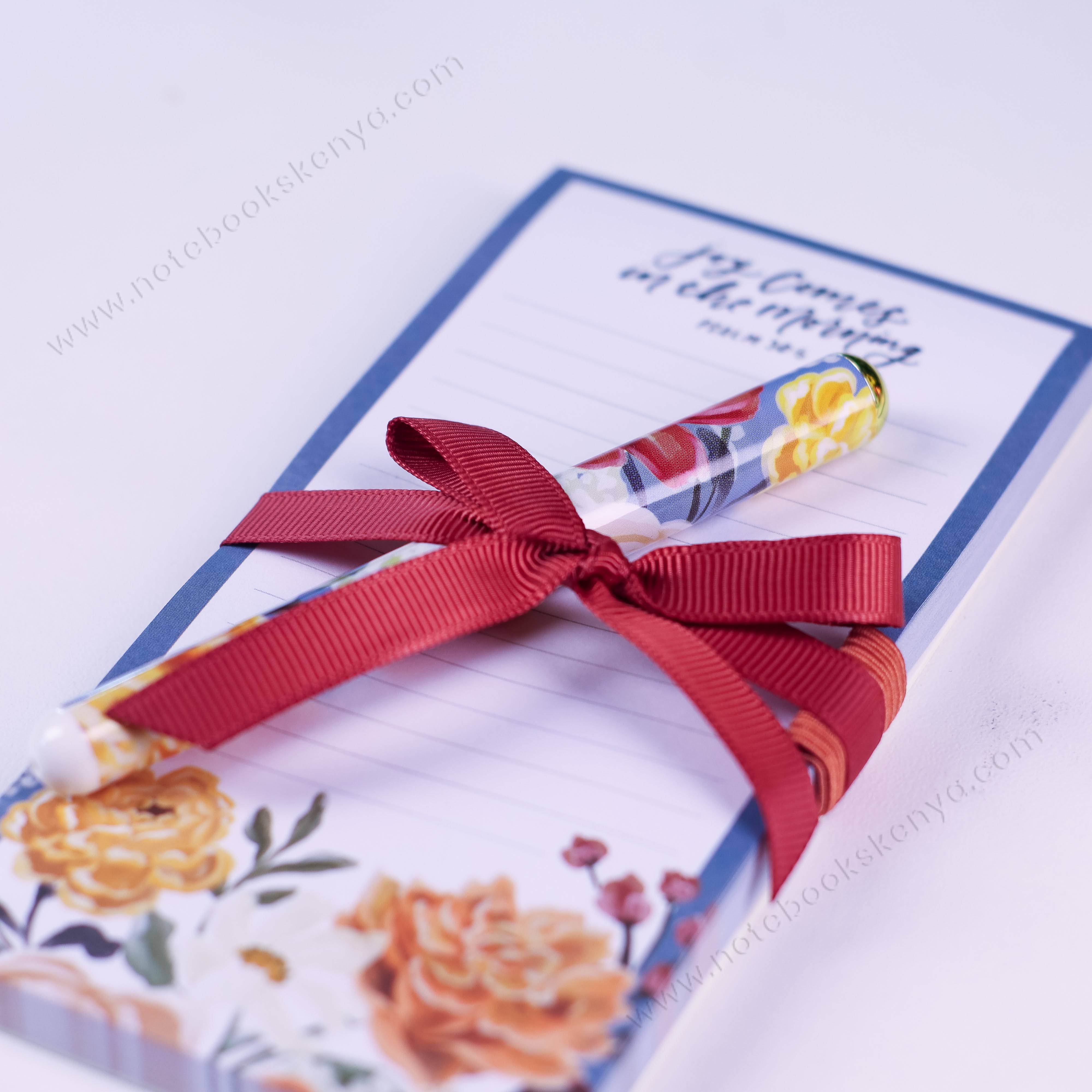 Joy Comes in the Morning Magnetic Notepad with Pen Gift for Women, Girls and Ladies Unique Birthday, Anniversary and Wedding Gift.