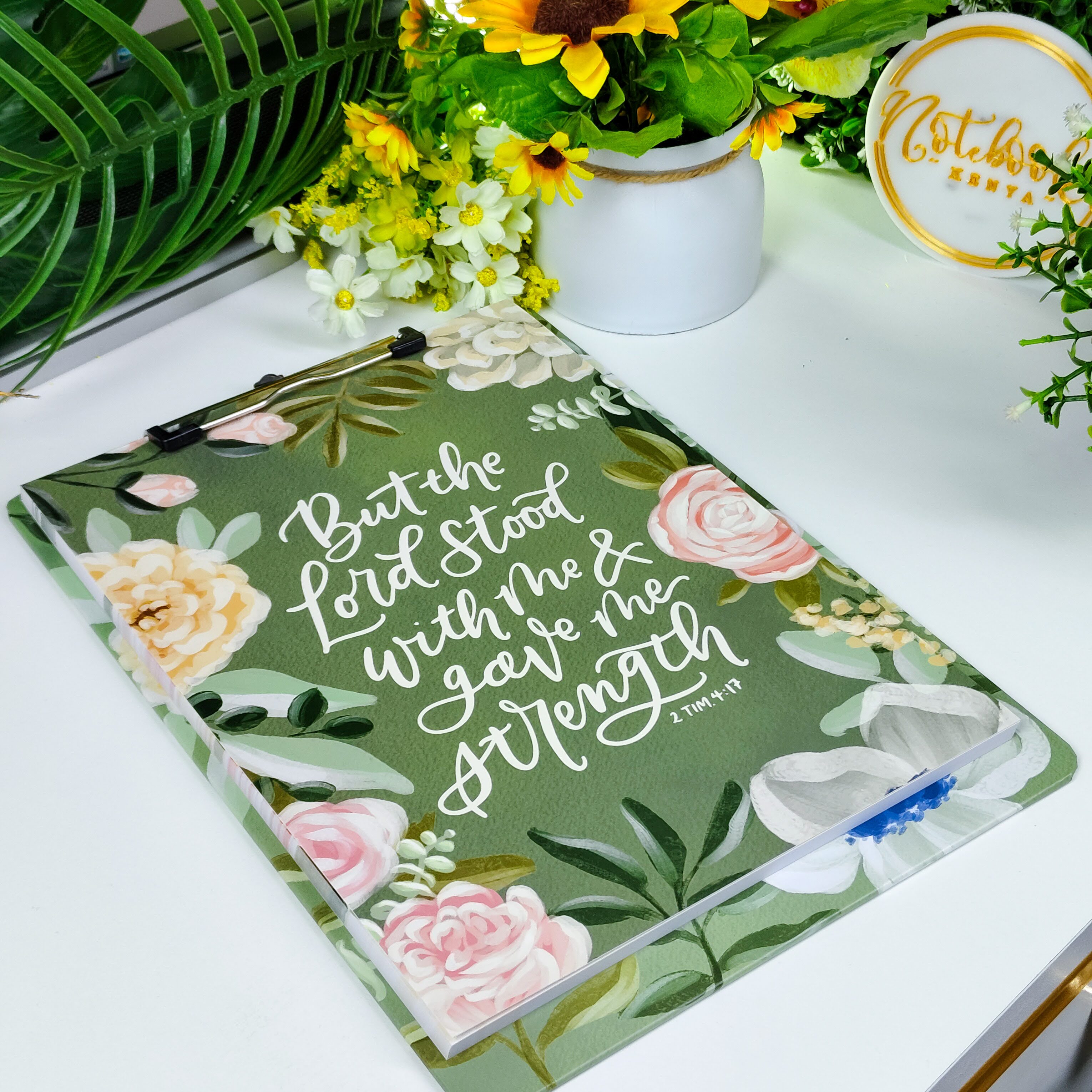 But the Lord Stood with Me and Gave Me Strength” Clipboard with NotepadGift for Women, Girls and Ladies Unique Birthday, Anniversary and Wedding Gift.