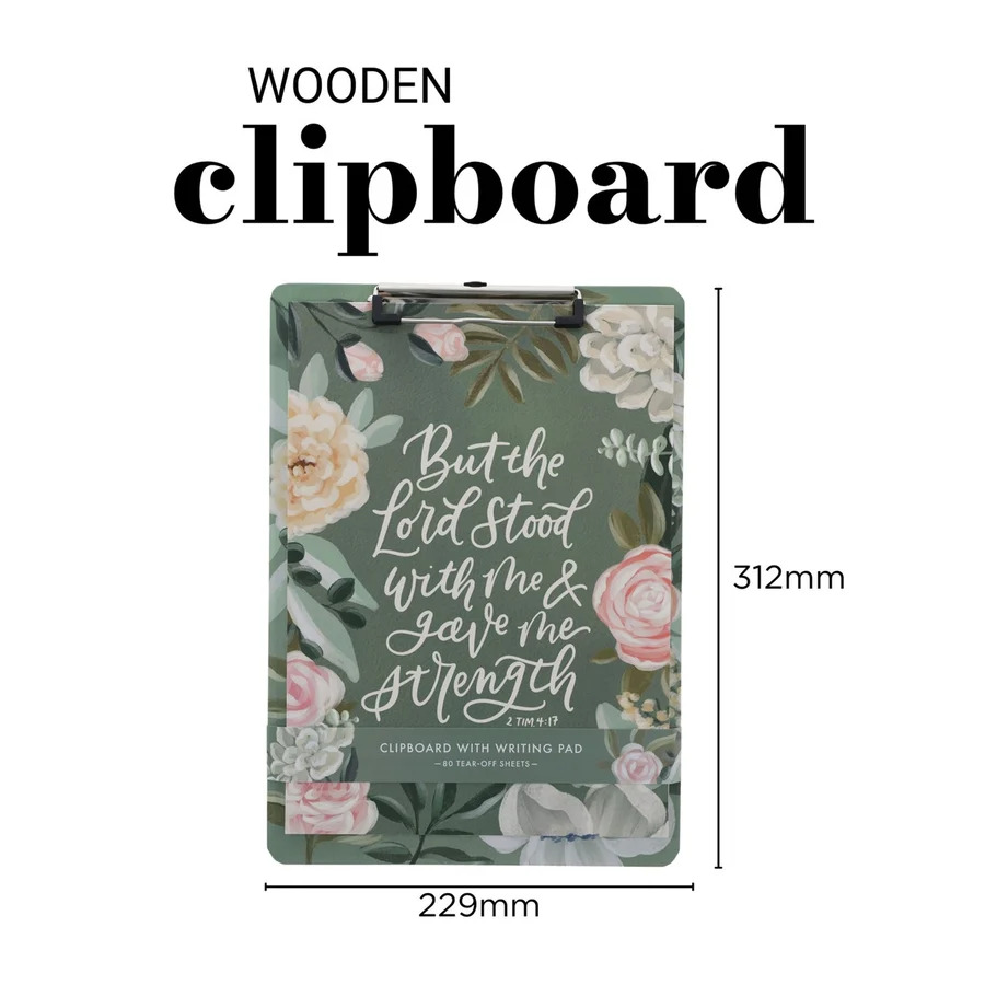 But the Lord Stood with Me and Gave Me Strength” Clipboard with NotepadGift for Women, Girls and Ladies Unique Birthday, Anniversary and Wedding Gift.