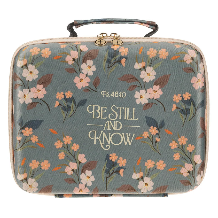 Be Still and Know Two-Fold Organizer Bible Case Bag Gift for Women, Girls and Ladies Unique Birthday, Anniversary and Wedding Gift.