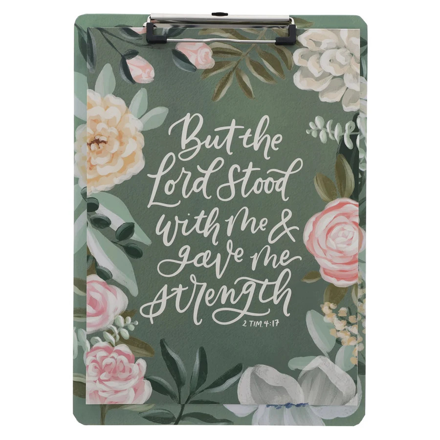 But the Lord Stood with Me and Gave Me Strength” Clipboard with NotepadGift for Women, Girls and Ladies Unique Birthday, Anniversary and Wedding Gift.