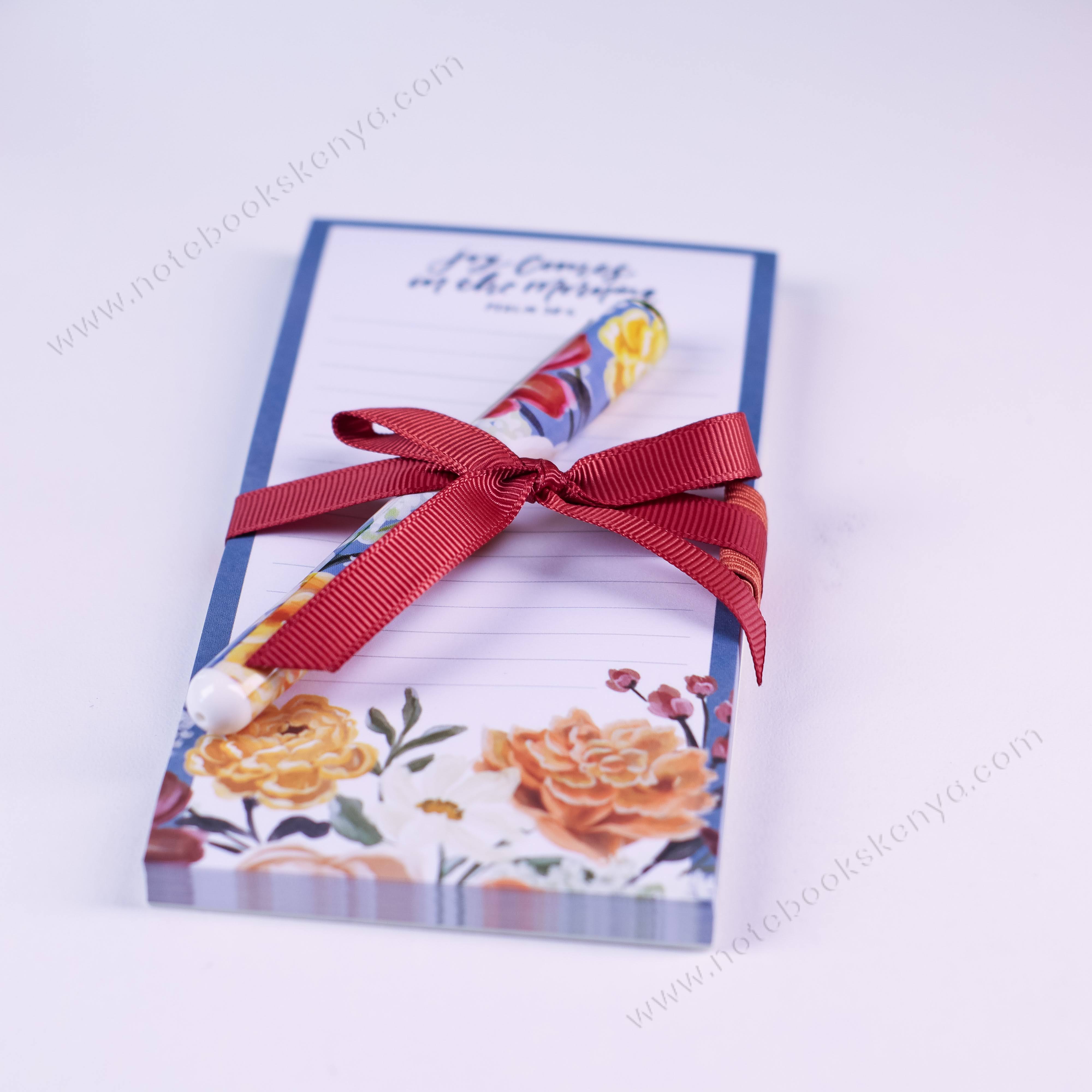Joy Comes in the Morning Magnetic Notepad with Pen Gift for Women, Girls and Ladies Unique Birthday, Anniversary and Wedding Gift.