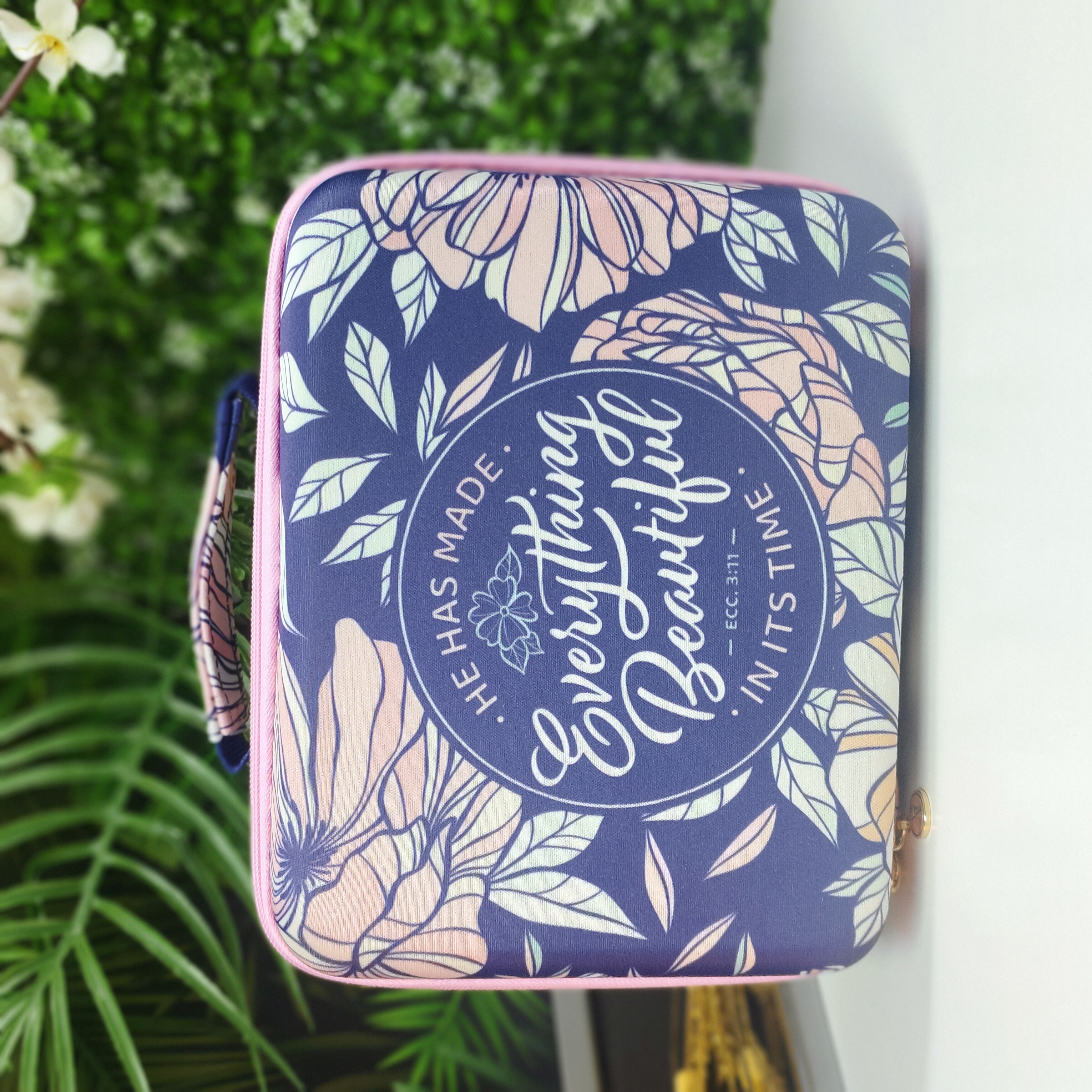 He Has Made Everything Beautiful in Its Time Hardcover Organizer Bible Case Bag Gift for Women, Girls and Ladies Unique Birthday, Anniversary and Wedding Gift.