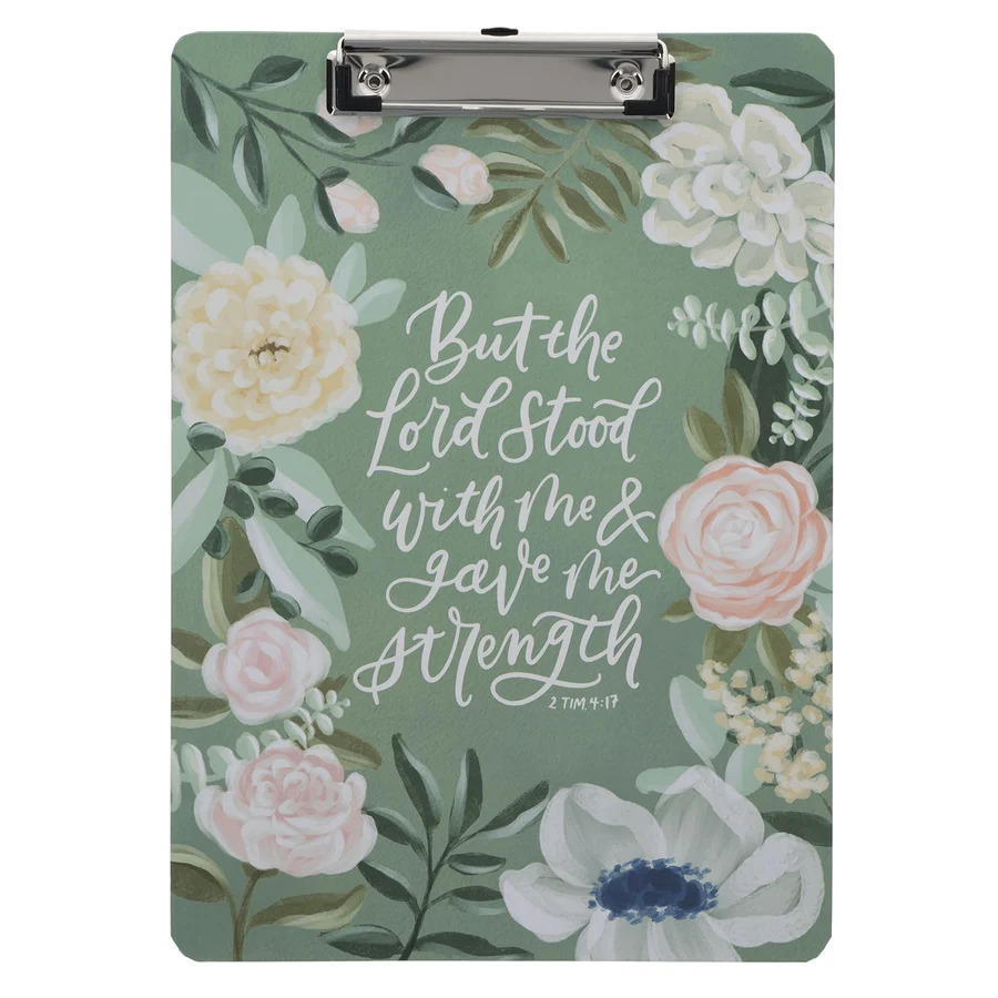 But the Lord Stood with Me and Gave Me Strength” Clipboard with NotepadGift for Women, Girls and Ladies Unique Birthday, Anniversary and Wedding Gift.