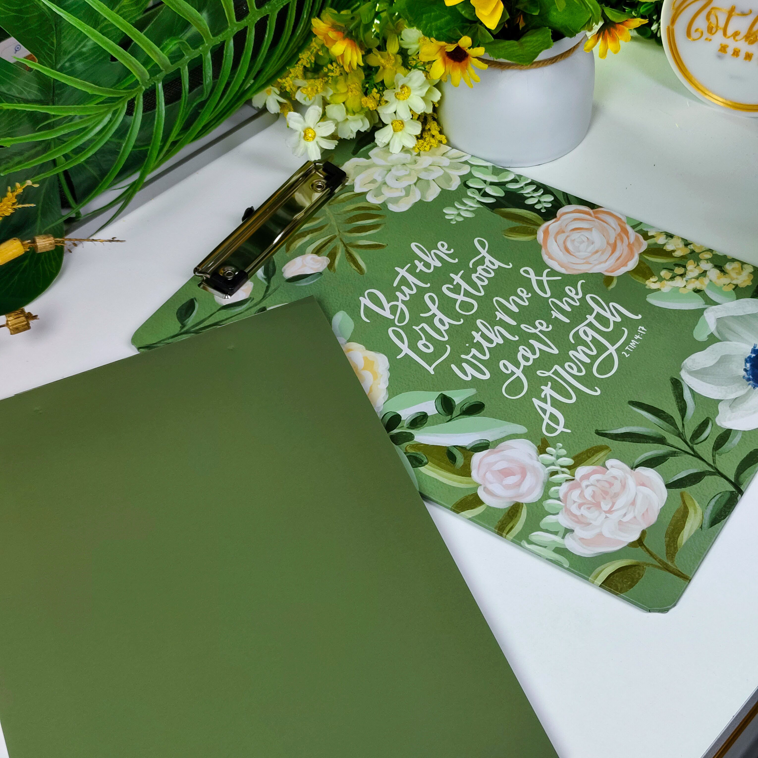 But the Lord Stood with Me and Gave Me Strength” Clipboard with NotepadGift for Women, Girls and Ladies Unique Birthday, Anniversary and Wedding Gift.