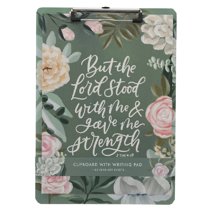 But the Lord Stood with Me and Gave Me Strength” Clipboard with NotepadGift for Women, Girls and Ladies Unique Birthday, Anniversary and Wedding Gift.