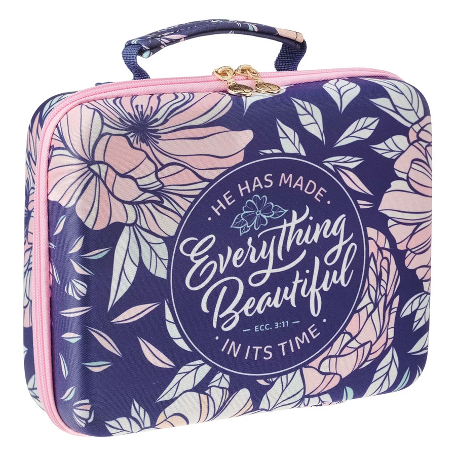 He Has Made Everything Beautiful in Its Time Hardcover Organizer Bible Case Bag Gift for Women, Girls and Ladies Unique Birthday, Anniversary and Wedding Gift.