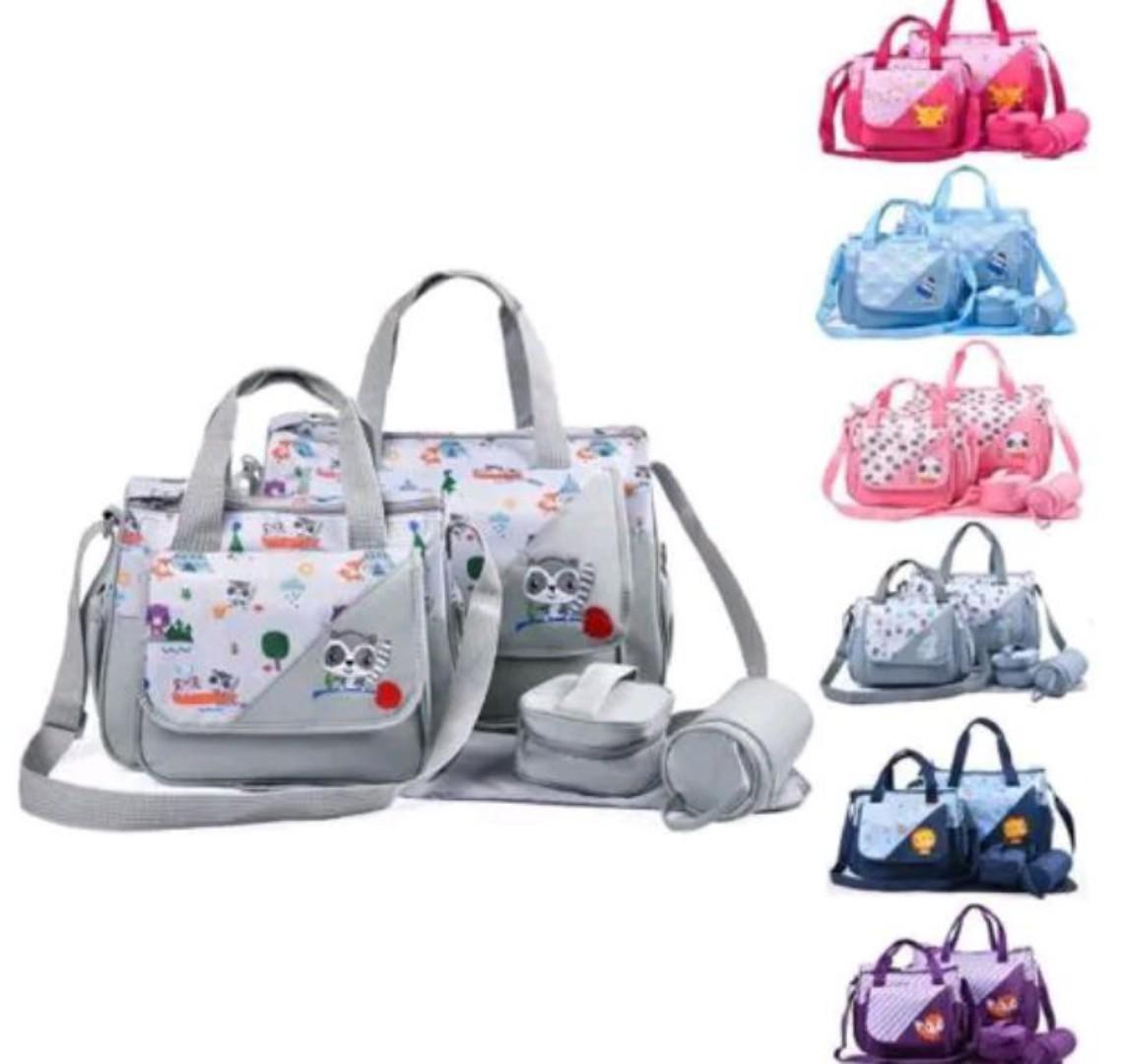 NEWBORN ESSENTIAL SET: Baby Nest+ 5 in 1 diaper bag+11 pieces suit+3 wetpants 6 socks+ 6 vests+2 mittens+baby blanket+2 kofias+bath basin+ bucket+lessos+ Diapers+6 nappie+6 liners+2 wrappers+umbrella