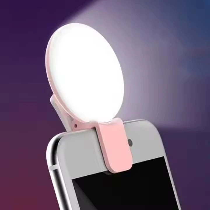 Portable Led Selfie Ring Light Mini Rechargeable Fill Light Live Clip-On Bulb Beauty Usb Photographic Super Bright Lighting For Makeup Vlog Video Recording