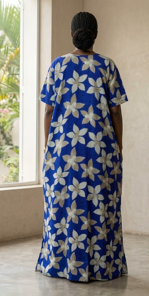 Kenyan coast Swahili Dera long nice prints Women's Clothing Dresses