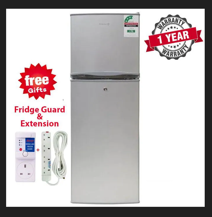 Volsmart 138L Fridge Freezer VL-BCD138 Energy Saving Double Doors Refrigerator 138L fridge double door Direct Cool fridge Refrigerator +Free Gifts