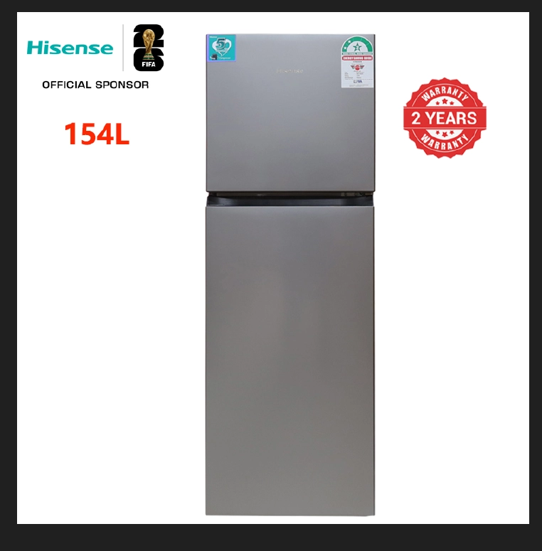 Hisense 154L fridge double door fridges and Freezers Refrigerator with LED Light Fridge REF154DR