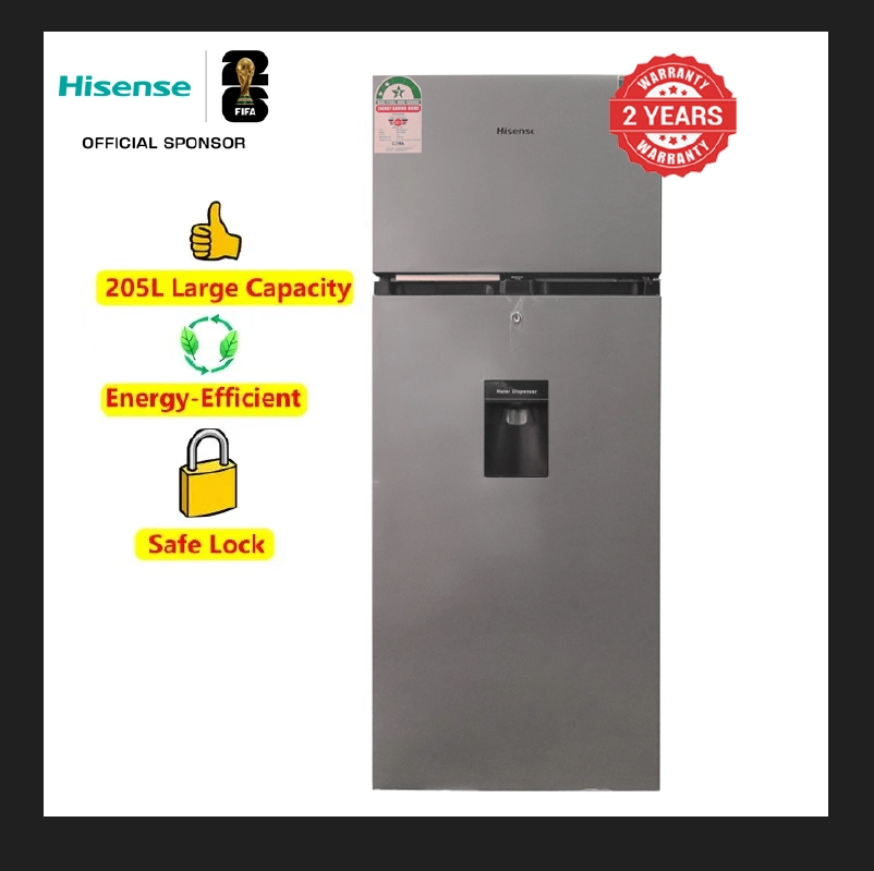 Hisense fridge 205L Double Door Refrigerator REF205DR Double Doors Refrigerator Fridge and Freezer With Lock Refrigerators Water diespenser