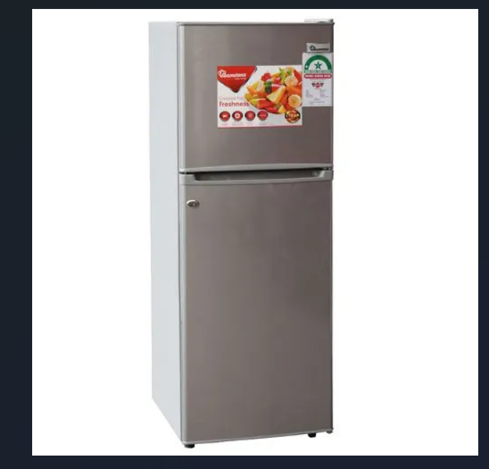 Ramtons RF/173 fridge, 2 Door Direct Cool Fridge, 128 Liters Silver Household Compact Refrigerator for Home Kitchen Daily Use
