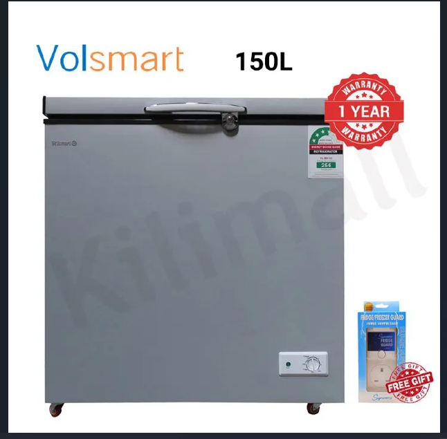 Volsmart 150L Vertical Chest Freezer VL-BD150 Single Flip Drain Freezer Energy-saving Freezer Fast Cooling Refrigerator