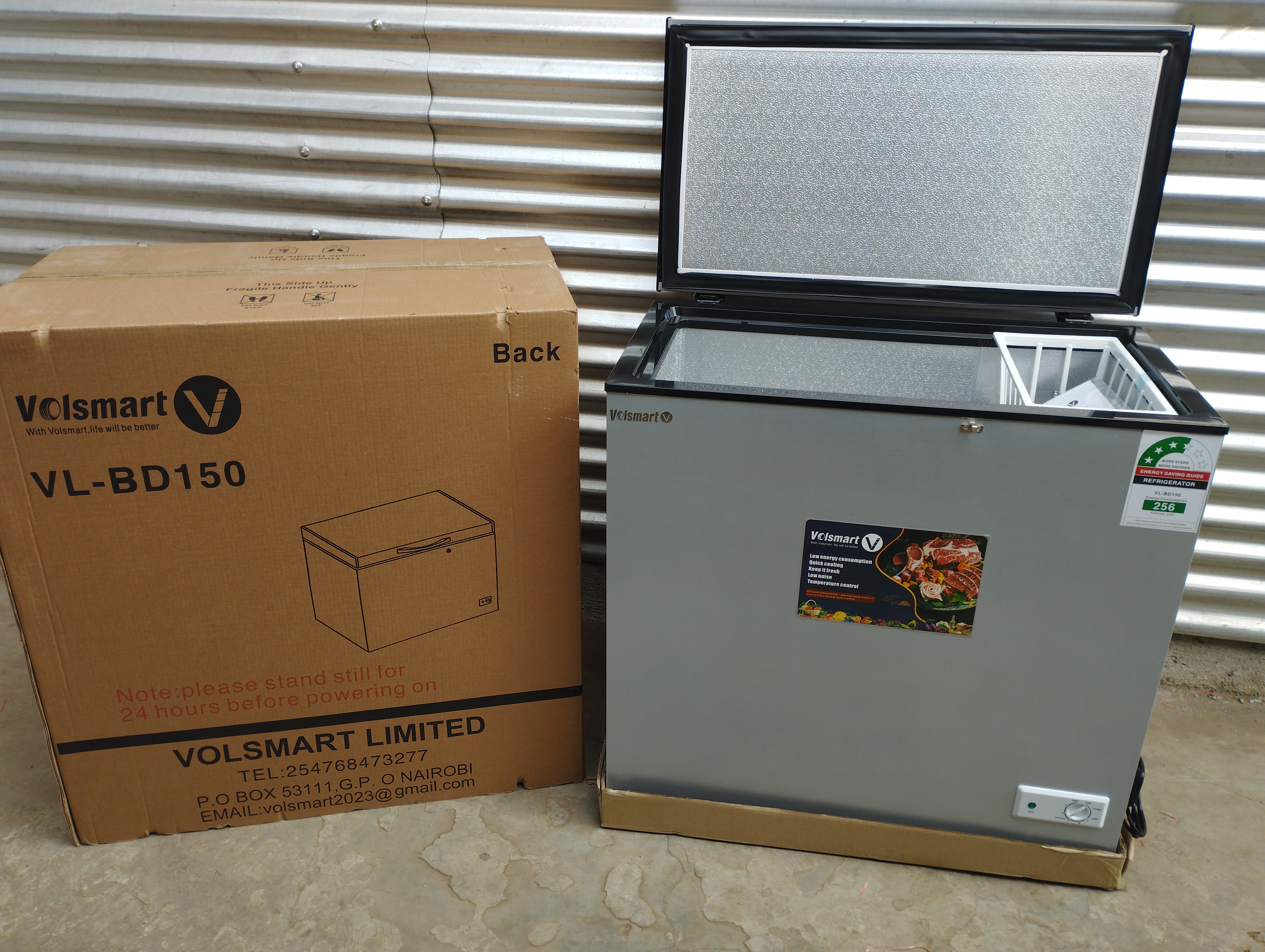 Volsmart 150 Litres Deep Freezer – Energy Efficient Chest Freezer, 3.5-Star Rating