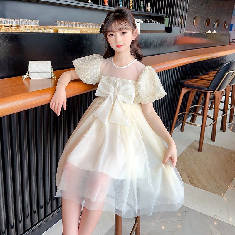 New Arrival Girls Summer Dress Fashion Tulle Princess Dress, Stylish 2Pcs Outfit Cute Elegant Kids Party Clothing For Little Girls