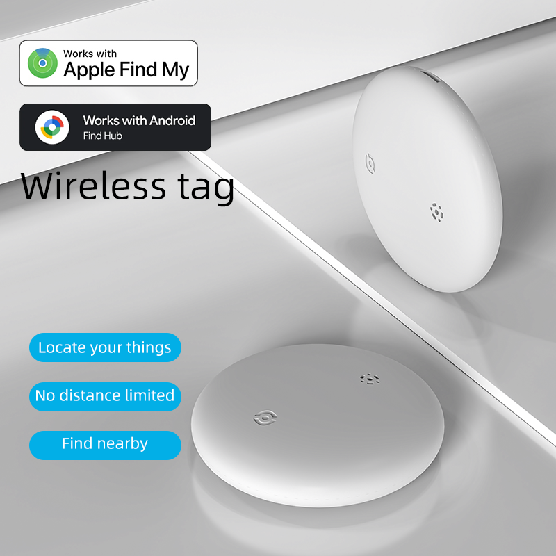 Dual System iOS/ Android Wireless Tag Locator with GPS Tracker,  Mini Global Tracking for Pet, Kids, Items/ luggage, IP67 Waterproof, Replaceable battery (12- months)