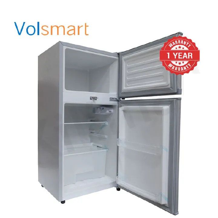 Volsmart 108L Double Doors VL-BCD108 Fridge Freezer Energy Saving Refrigerator with Lock and Keys