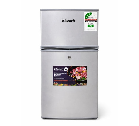 Volsmart 108L Double Doors VL-BCD108 Fridge Freezer Energy Saving Refrigerator with Lock and Keys