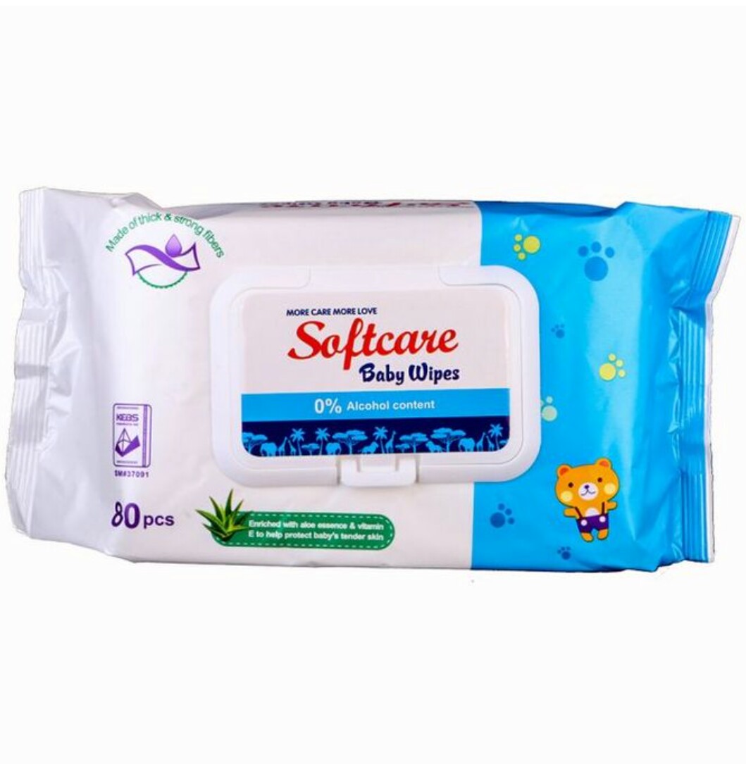 Softcare Baby Wet Wipes | 80 Pcs Value Pack | Gentle & Alcohol-Free Baby Wipes for Sensitive Skin | Softcare Soft Touch | Kal Kids Collection| Gentle for Newborns