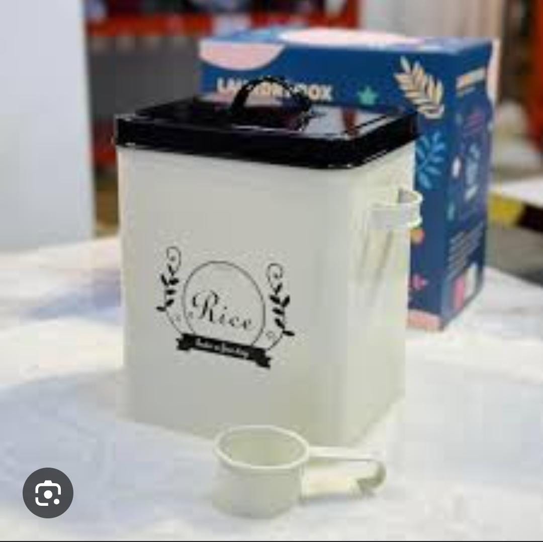 H102 Galvanized Metallic 5kg Rice Bin