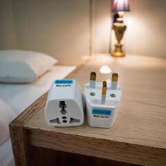 Universal Travel Adapter Three Pin Plug Power Adapter for Connecting Compatible Electrical Devices to Different Socket Types for Home, Office and Travel Use