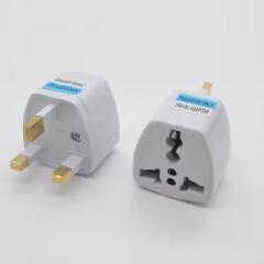 Universal Travel Adapter Three Pin Plug Power Adapter for Connecting Compatible Electrical Devices to Different Socket Types for Home, Office and Travel Use