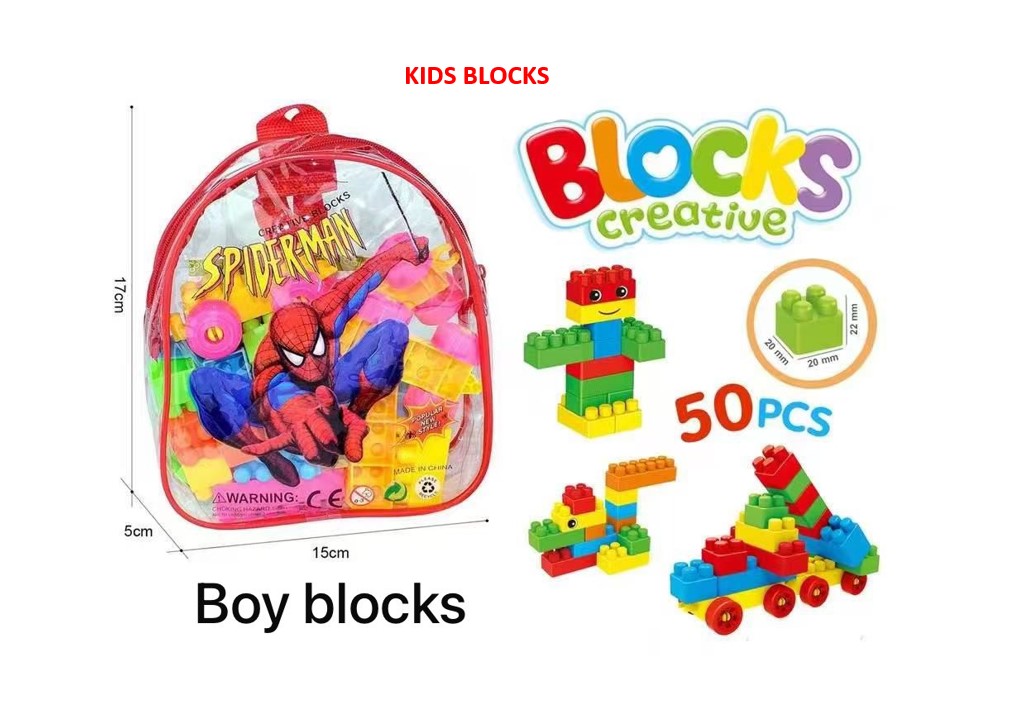 Building Block  50-Piece Building Block Set in Portable Storage Backpack Educational Colorful Construction Toy for Kids Early Learning STEM Development Creative Play Fine Motor Skills Logical