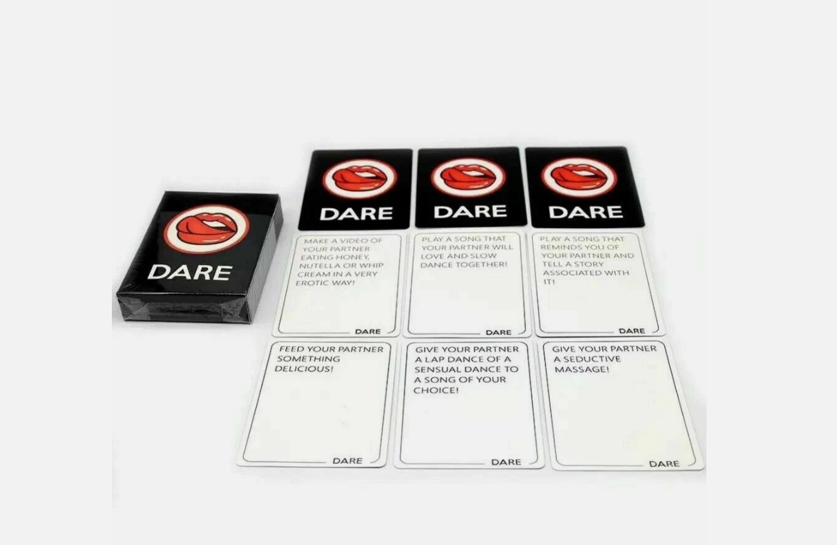 Talk Flirt Dare Couples Card Game Romantic 3-in-1 Date Night Deck Conversation Starter Flirtation and Challenge Cards for Strengthening Intimacy and Relationship Bonding