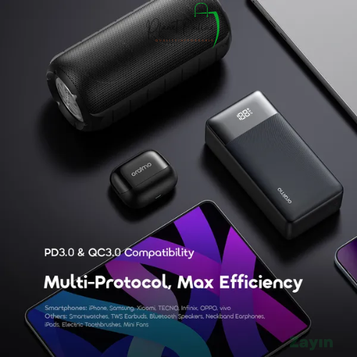 Oraimo 85W Ultra Fast Charging 50000mAh Power Bank for Phone & Laptop – Type-C High Capacity Portable Charger
