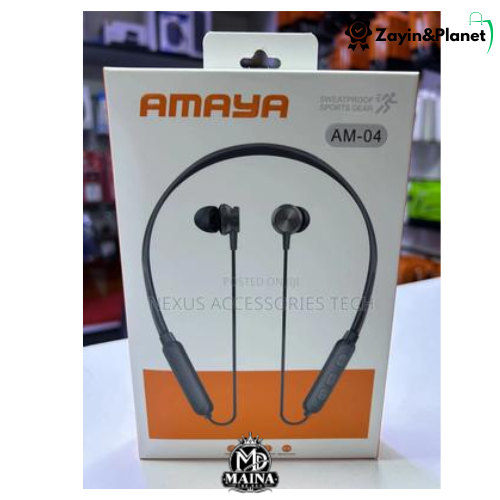 Amaya AM-04, Amaya Wireless Earphones, Amaya Neckband, Amaya Bluetooth Neckband, AM-04 Bluetooth Earphones, Wireless Neckband Earphones, Bluetooth Neckband, Sports Bluetooth Earphones, Wireless Headse