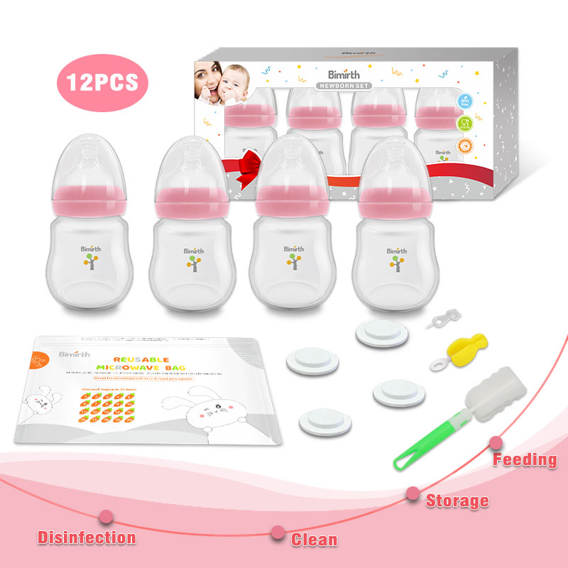 Bimirth 12pcs Baby Feeding Bottle Set BPA Free 180ml 6oz for Newborn