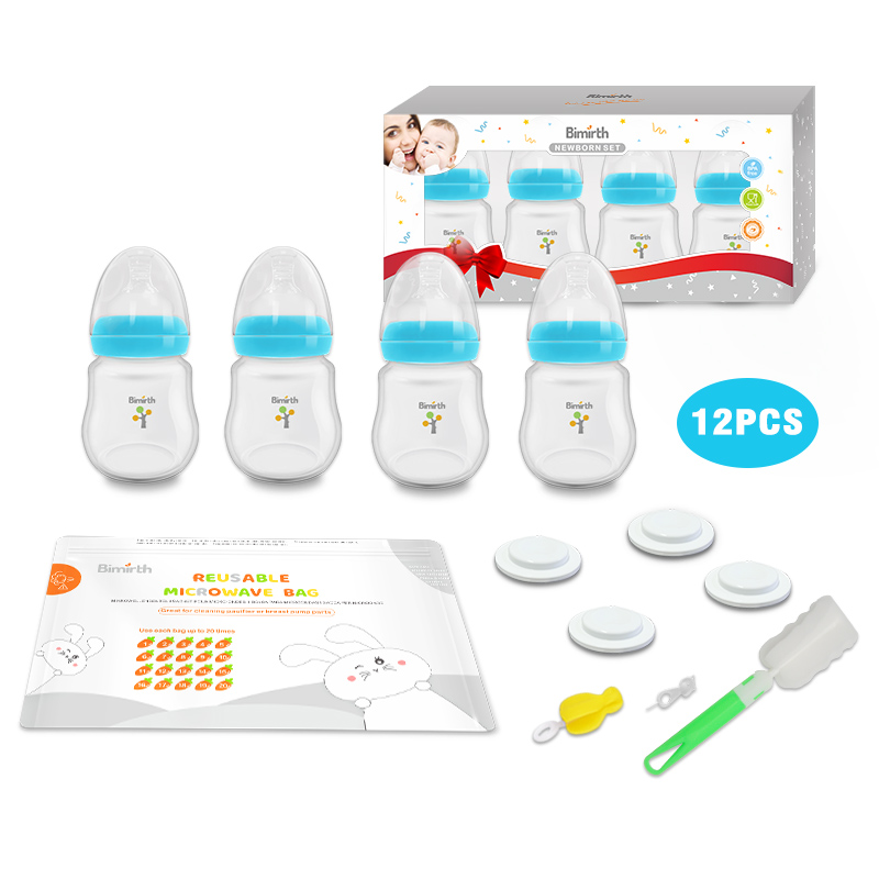 Bimirth 12pcs Baby Feeding Bottle Set BPA Free 180ml 6oz for Newborn