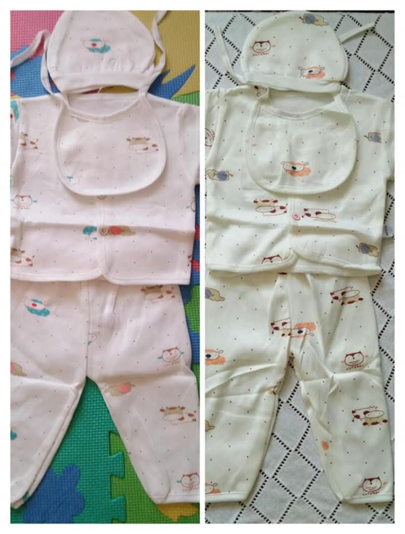 5 pcs cotton receiving set (random colour selection )