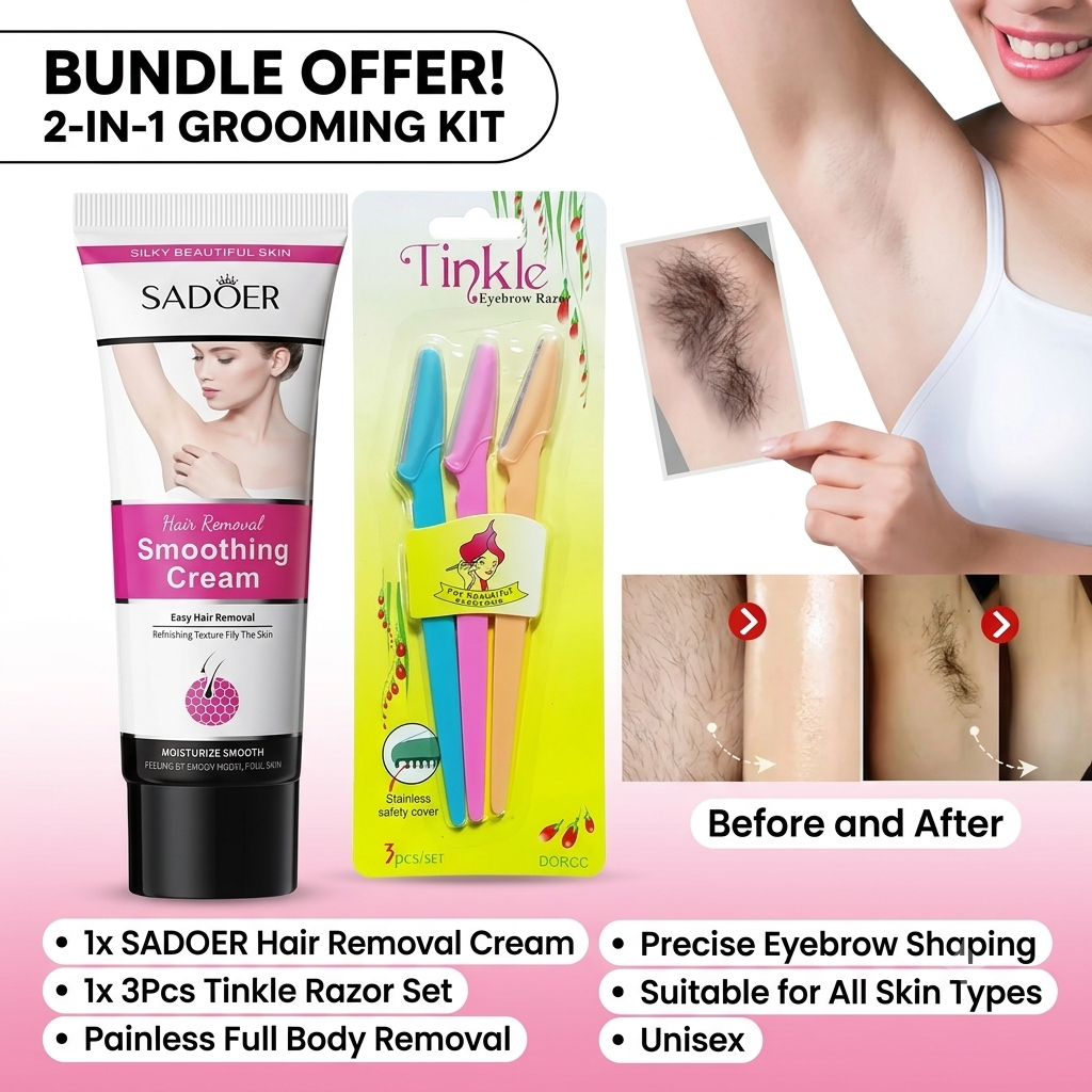 Twin Hair Removal Cream + FREE Tinkle Eyebrow Razor Gift