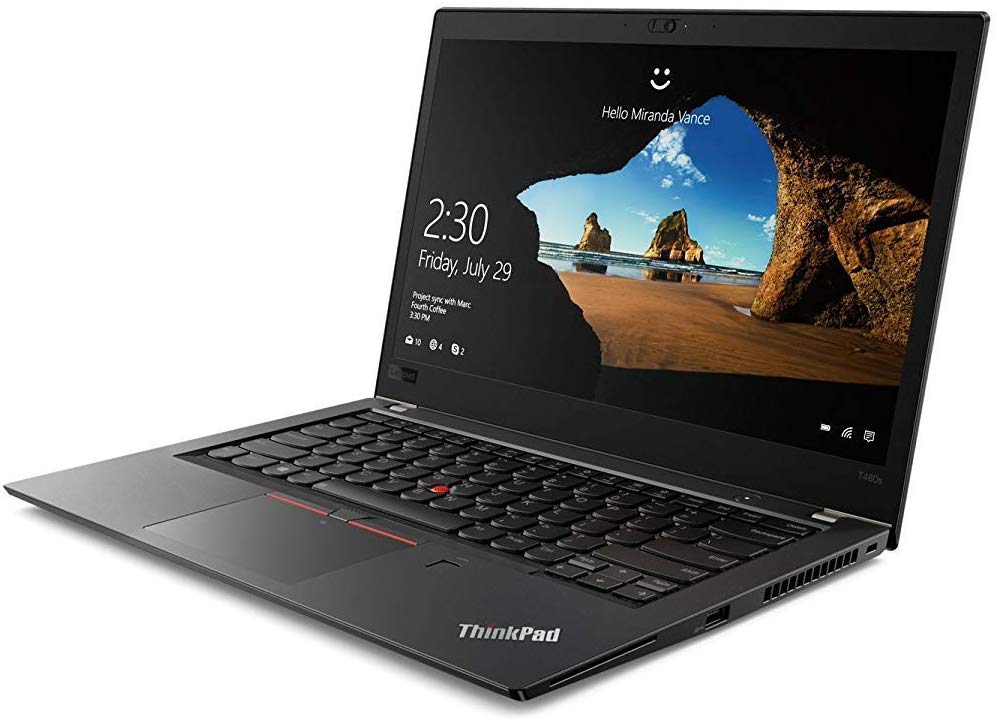 Refurbished Lenovo ThinkPad T480s Intel Core i5 8th Gen 8GB RAM 256GB SSD 15.6-inch Touchscreen display lightweight laptop good for Students & Business USB 3.0 HDMI VGA Wi-Fi ports Bluetooth HD webcam