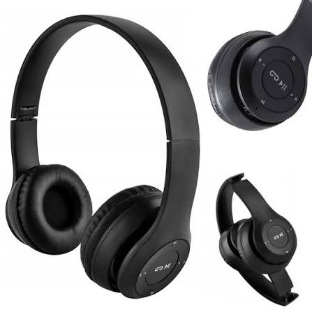 P47 Bluetooth Headset HiFi Stereo Foldable Wireless Sports Headphone ENC Noise Cancellation 24H Playtime Volume Control Bluetooth 5.3 IPX4 long battery life Deep Bass I