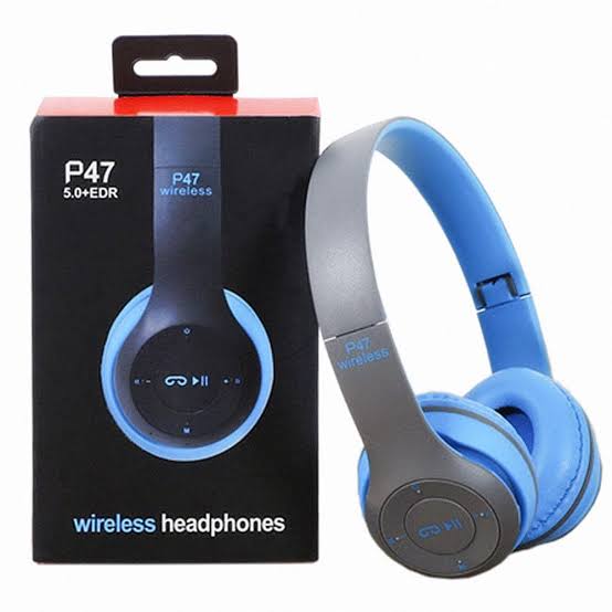 P47 Bluetooth Headset HiFi Stereo Foldable Wireless Sports Headphone ENC Noise Cancellation 24H Playtime Volume Control Bluetooth 5.3 IPX4 long battery life Deep Bass I